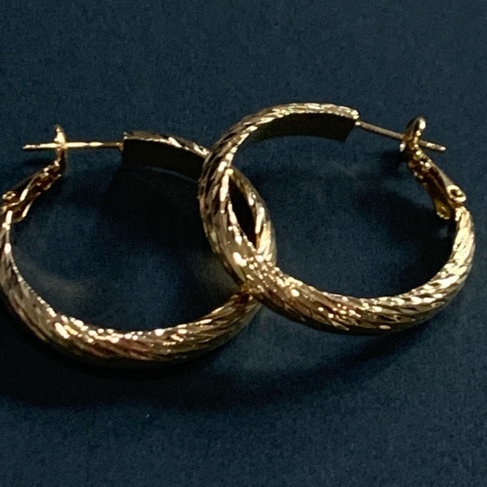 Plated gold hoops